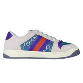 Gucci Screener Sneakers / Trainers Gray / White / Blue / Red / Purple